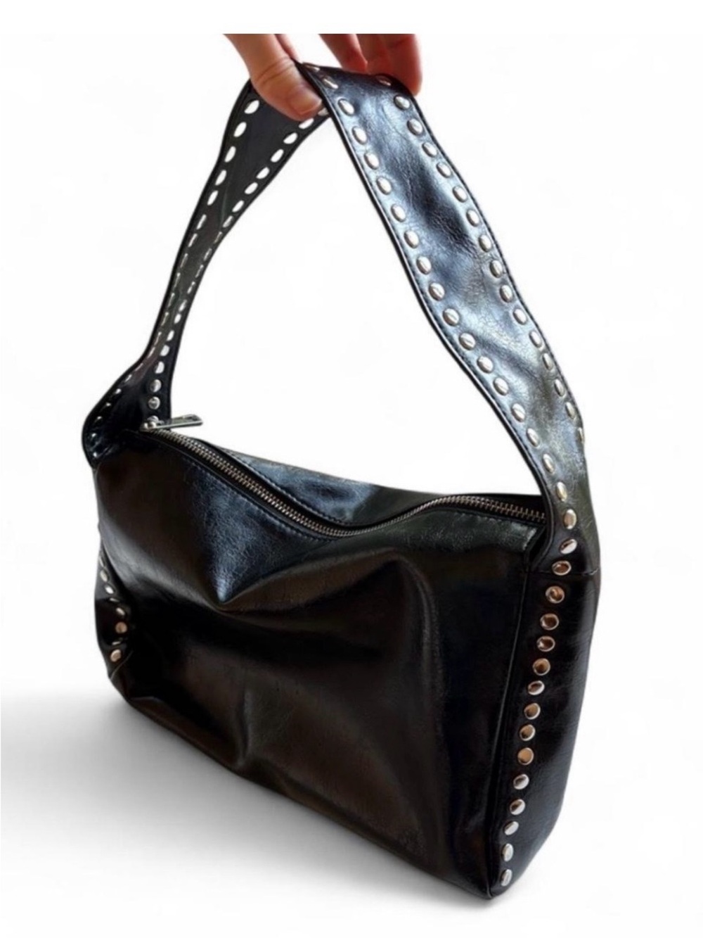 Urban Outfitters Black Studded Shoulder Bag - Picture 7 of 10
